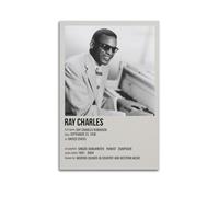 Ray Charles Poster Wall Art Aesthetic Cover Poster Design Painting for Living Room Bed Room 12x18inch(30x45cm) Unframe-style