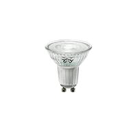 Ray Glass GU10 2700K. Flicker Free, Warm White, Full Spectrum Colour LED Lightbulb at 97+ CRI. Fully Dimmable at 5.2W up to 345 Lumens with Circadian Friendly, Eye-Kind Sleep Better Technology.