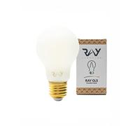 Ray GLS/A60 E27 in Frosted White. Full Spectrum Colour LED Light Bulb, Flicker Free and Fully Dimmable, Circadian Friendly, Eye-Kind Sleep Better Technology. Residential and Commercial Lighting.