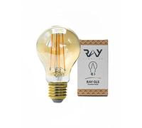 Ray GLS/A60 E27 in Gold Tint. Full Spectrum Colour LED Light Bulb, Flicker Free and Fully Dimmable, Circadian Friendly, Eye-Kind Sleep Better Technology. Residential and Commercial Lighting.