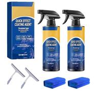 Ray Hong Quick Effect Coating Agent, Advanced Car Quick-Acting Coating Agent Spray, Multi-functional 3 in 1 Renewal Agent Spray, Car Coating Spray Waterless Wash, Easy to Use Car Coating(2pcs)