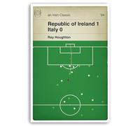 Ray Houghton Winner v Italy - Republic of Ireland Goal - Republic of Ireland 1 Italy 0 - World Cup 94 - Classic Book Cover - Football Poster - Irish Gift - Various sizes (210 x 297mm - UK A4)
