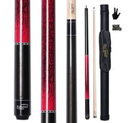 Ray speed Pool Cue Stick with 3D Printed Grip & 13mm Tip - Perfect for Precision Play, Low Deflection Pool Cue for Enhanced Accuracy, Ideal for Billiard Cue Enthusiasts (Red-Set)