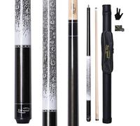 Ray speed Pool Cue Stick with 3D Printed Grip & 13mm Tip - Perfect for Precision Play, Low Deflection Pool Cue for Enhanced Accuracy, Ideal for Billiard Cue Enthusiasts (White-Set)