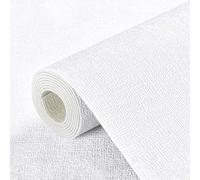 Ray-Velocity 2.5mm Self-Adhesive Textured Wallpaper - Waterproof Decorative Peel and Stick Wall Renovation Wall Stickers for Bedroom, Kitchen Living Room (White, 50x280cm/roll)