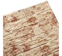 Ray-Velocity PE 3D Foam Brick Wallpaper, WANWEITONG DIY Self Adhesive 3D Wall Stickers Wallpaper Embossed Brick Ceramic Tile Stone Wall Panels for Living Room Home Office Décor (1 Pc, Red Stone)