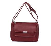 Ray-Velocity Women Crossbody Bags, PU Soft Leather Shoulder Bag with Adjustable Strap & Multiple Pockets, Waterproof Handbag for Ladies Girls Travel Shopping Work Dailyuse (A, Red)