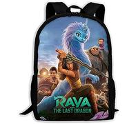 Raya and The Last Dragon Backpack Cartoon Anime School Bag Durable Waterproof Adjustable Primary School Bags, 16, 27 * 14 * 35 cm (13 Zoll),