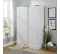 Raya Wardrobe 2 Sliding Doors Hanging Rail Storage Bedroom Solution
