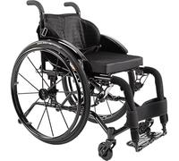 RAYACO Foldable Light Active Wheelchair, Small, Black, Aluminium, 2.36cm Seat Width, 48cm Seat Height, 60cm Turn Radius, Manual, Mag Wheel, Push Handles, 150kg Max Weight, Home & Outdoors