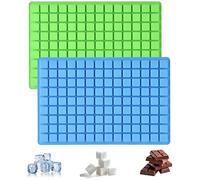 Rayakt 126 Cavities Square Silicone Moulds, 2Pcs Grids Silicone Ice Cube Tray, Mini Chocolate Candy Molds for Gummy Whiskey, Cocktail, Jelly, Pralines, Chocolate Moulds, Easy to Release