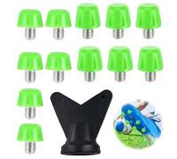 Rayakt 12Pcs Football Boot Studs Replacement - 6x8mm + 6x11mm Plastic Threaded Foot Ball Stud Compatible with Adidas Football Boots & Rugby Shoes, Rugby Boot Studs for Training Matches