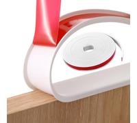 Rayakt 18mm*5m Furniture Edge Banding, U-Shape White Self-Adhesive Edge Trim, Edging Strip, Board Quadrant Trim, Edging Tape for Cabinets, Wardrobes, Tables,Kitchen, Bathroom