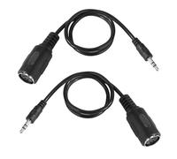 Rayakt 2Pcs Type-A MIDI to 3.5mm Adapter, 14" MIDI Female to TRS 3.5mm Male Breakout Cable Audio Converter, Midi Cable Converter for Keyboards, Synths, DAWs