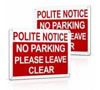 Rayakt 30x20cm Polite Notice, No Parking Please Leave Clear Sign Outdoor