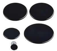 Rayakt 4 Pcs Cooker Hob Gas Burner Cap, 55mm 75mm 100mm Flat Cooker Hob Covers for SABAF, Replacement Gas Burner Flame Cap Lid Kit Gas Stove Burners, Kitchen Cooker Hob Parts