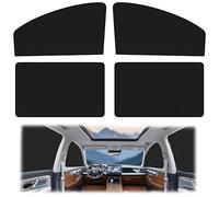 Rayakt 4Pcs Magnetic Car Side Window Shades, Blackout Car Sun Shades, Full Black UV Block Privacy Protection for Passenger, Babies & Pet, Magnetic Car Curtains for SUV, Truck, Family Car