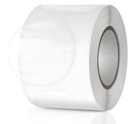 Rayakt 500 PCS Round Clear Seal Stickers, 50mm Transparent Seal Labels, Clear Round Sticker, Self-Adhesive Waterproof Seal Labels for Christmas Gifts Packaging, Envelopes and Boxes