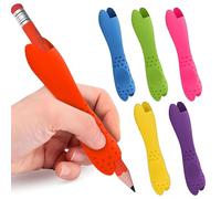 Rayakt 6-Pack Silicone Pencil Grips - Ergonomic Double-Ended Design for Improved Writing Posture and Comfort, Suitable for Children and Adults Right/Left Hand Use(Assorted Colors)