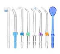 Rayakt 8 Pcs Flosser Replacement Tips, Water Flosser Replacement Heads Compatible with Waterpik Flosser Wp100 Wp250 Wp300 Wp450 Wp660 Wp900, Oral Irrigator Replacement Heads for Cleaning Teeth