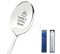 Rayakt Daddy’s Coffee Spoon Engraved Coffee Spoon, Stainless Steel Ice Spoon for Dad, Tea Spoon with Gift Box, Custom Dad Gifts for Father’s Day, Birthday, Thanksgiving