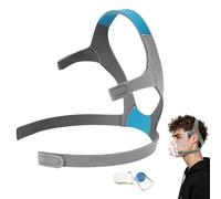 Rayakt F20 Headgear with Clips - Comfortable CPAP Mask Headgear Strap Compatible with AirFit/AirTouch F20 CPAP Masks, Unisex Replacement Headgear Strap, Comfortable Fit (Without Mask）