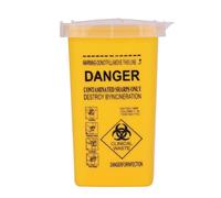 Rayakt Sharps Bin Sharps Box for Needles, 1L Sharps Container Trash Bin with Safe Lock, Travel Sharps Portable Small Sharps Bin Tattoo Supplies