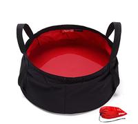 Rayami 7.5L Lightweight Portable Folding Wash Basin Wash Bowl Multi-Functional Collapsible Bucket Water Bag Water Storage Collapsible Carrying Pouch Handle Bag for Outdoor Camping Fishing