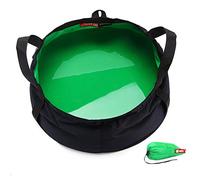 Rayami 7.5L Lightweight Portable Folding Wash Basin Wash Bowl Multi-Functional Collapsible Bucket Water Bag Water Storage Collapsible Carrying Pouch Handle Bag for Outdoor Camping Fishing