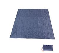 Rayami 85"x85" Waterproof Tarps Picnic Blanket Mat Camping Moisture Barrier Outdoor Multifunctional Tent Tarp Footprint Ground Sheet Mat with Drawstring Carrying Bag(Grey)