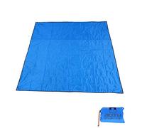 Rayami 85"x85" Waterproof Tarps Picnic Blanket Mat Camping Moisture Barrier Outdoor Multifunctional Tent Tarp Footprint Ground Sheet Mat with Drawstring Carrying Bag(Blue)
