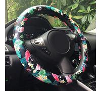 Rayauto Automotive Boho Ethnic Flax Sofy Universal Car Steering Wheel Cover Grip 15" (Flamingo)