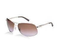 RAYBAN Men's 3387 0RB3387 003/68 64 Rectangular Sunglasses 64, Silver/Brown Gradient Violet