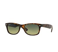 RAYBAN Mod. 2132 Sun New Wayfarer 894/76 55 Rectangular Polarized Sunglasses 55, Matte Havana/Blue/Green Mirror Polarized