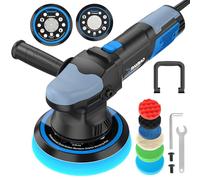 RAYBAO Car Polisher, 900W 5/6-inch Plates Dual Action Car Polisher, Random Orbital 9mm, 6 Variable Speeds 2000-6400 OPM, Car Buffer Polisher Machine for Car Detailing/Waxing/Polishing