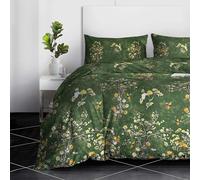 RAYBedding 3PCS Duvet Set 100% Egyptian Cotton Super King Bed Set 400 Thread Count Floral Printed Forest Bloom Duvet Cover with Pillow Cases 2 Pack