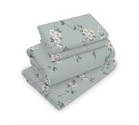 RAYBedding King Size Bed Sheet Set Floral - 100% Egyptian Cotton 400 Thread Count | 4 Piece Soft Luxury Cotton Sheets | Includes 1 Fitted, 1 Flat Sheet & 2 Pillowcases