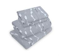 RAYBedding King Size Bed Sheet Set Floral - 100% Egyptian Cotton 400 Thread Count | 4 Piece Soft Luxury Cotton Sheets | Includes 1 Fitted, 1 Flat Sheet & 2 Pillowcases