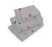 RAYBedding King Size Bed Sheet Set Floral - 100% Egyptian Cotton 400 Thread Count | 4 Piece Soft Luxury Cotton Sheets | Includes 1 Fitted, 1 Flat Sheet & 2 Pillowcases