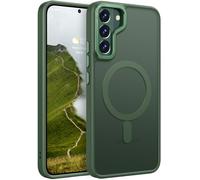 Rayboen for Magnetic Samsung Galaxy S22 Plus Case, [Compatible with Magsafe] Translucent Hard Back, Soft Edge, Shockproof Protective, Skin Friendly Feel Slim Fit Phone Cover for S22 Plus, Matte Green