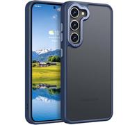Rayboen for Matte Samsung Galaxy S23+ Plus Case, Blue | Translucent Skin Feel Back, Soft Silicone Edge, Metallic Camera Frame & Button, 10FT Drop Protection, Thin Phone Cover