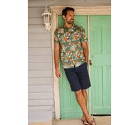 Rayburn Cotton Flat Front Shorts Weird Fish Navy 40