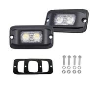 Raycharm 4.3" Cube LED Off-Road Pod Light Flush Mount 12-30V 10W 6000K 1000 Lumens Super Bright White 90° Super Wide Flood Beam for Lower Speed Application of Utility Vehicles, IP69 Rated, 2PCS