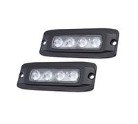 Raycharm 6.3" Flush-Mount Off-road LED Light Bar, Super Bright 6000K Cool-White, 90° Wide Flood Beam, Reverse & Backup Light for Jeep, Truck, UTV, ATV, IP68 Waterproof/Shockproof, 12V/24V, 2-Pack