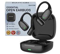 Raycon Essential Open Earbuds - True Wireless Open Ear Bluetooth 6.0 Headphones, Ultra-Lightweight, Comfort Hook Design, IPX5 Water Resistant, 36 Hours of Battery Life (Black)