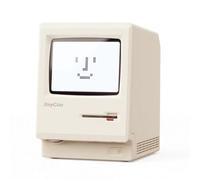 RayCue Maclock WB-8 Retro Pixel Alarm Clock - 1984 Computer-Inspired USB Desk Clock with Pixel Display, Multiple Alarms & Adjustable Brightness | Maclock Calendar, Temperature, Unique Retro Tech Gift