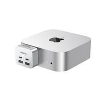 RayCue MiniPack Expansion Dock for Mac mini M4 | 6-Port USB-C Hub with Dual 10Gbps Adapters, 2 * 10G USB-C/ 2 * 10G USB-A/SD TF 3.0 Card Reader | High-Speed Data Transfer & Multi-Device Connectivity
