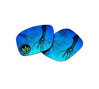 Raydi Polycarbonate Replacement Lenses for Arnette Fastball AN4202 Rectangular Sunglasses - Ice Blue Mirror - Polarized