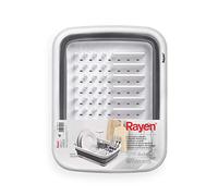 Rayen 2301.01 Folding Dish Drainer Light Grey and Dark Grey Folded Dimensions: 37.5 x 29.2 x 5 cm