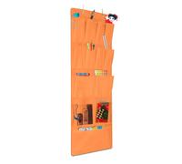 Rayen Multi-Purpose Rack. Over-Door Organiser with Hooks, Ideal for Shoes, Bags or handkerchiefs, Light Grey, 45 x 120-150 cm